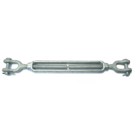 Midwest Fastener 3/8" x 6" Galvanized Steel Jaw & Jaw Turnbuckle 54626